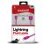 CARGADOR IPHONE LIGHTNING FLAT ROSADO/GRIS