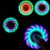 LED FLASHING FORM COLORS FLIP SPINNER