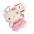 Llavero Hello Kitty con vestido rallas y flor