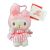 Llavero My Melody con vestido rallas y flor
