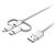CABLE 3 EN 1 IPH/AND/USBC SILVER PHILIPS