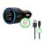 CARGADOR AUTO UNIVERSAL 2USB + CABLE IPHONE  BLACK BELKIN (10W - 2,1A)