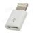 ADAPTADOR MICROUSB A LIGHTNING BLANCO TECH-LIVE