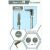 CABLE AUX SPRING, JACK DE NICKEL 1 MTS BLANCO, ANGULO 90 TECH-LIVE