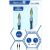 CABLE AUX 3,5 REDONDO, JACK DE NICKEL 1 MTS AZUL TECH-LIVE