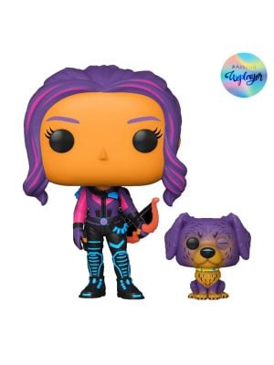 POP & Buddy: Hawkeye - Kate Bishop W/Lucky (Blacklight) Exclusivo Weplay