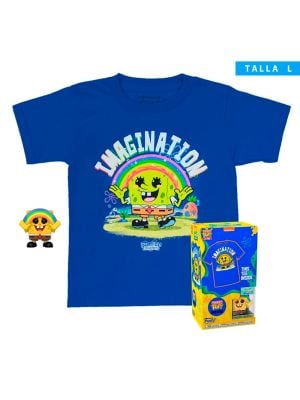 Pkt Pop&Tee: Spongebob- SB w/rainbow- L(KD)