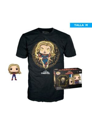 POP & TEE: Marvel- Captain Marvel- M