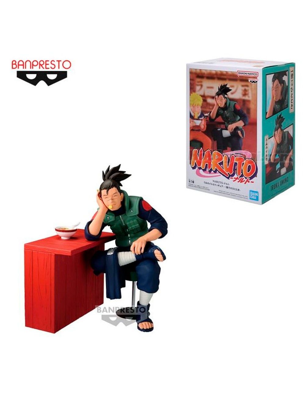 Figurine Naruto Banpresto - Iruka Umino Au Ramen Ichiraku - 12cm - Collection Anime