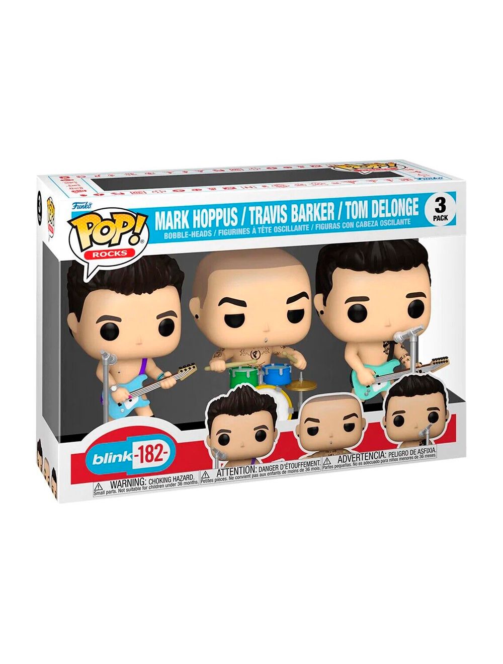 POP Rocks: Blink 182 - Mark Hoppus/Travis Barker/Tom Delonge 3PK