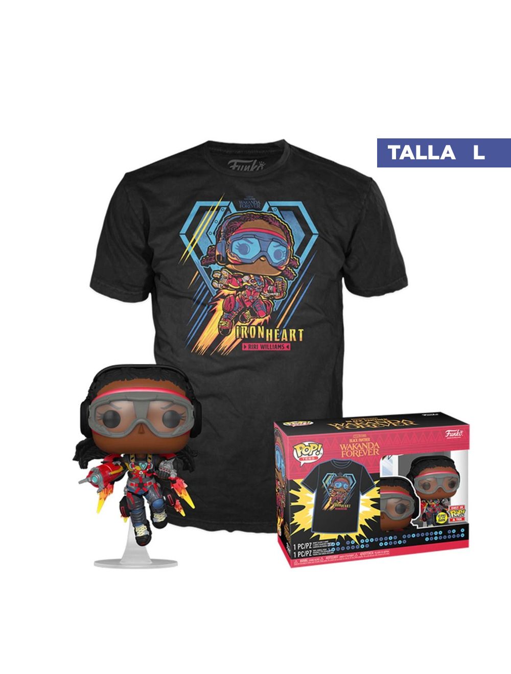 Funko Pop! Marvel IRONHEART GITD Glow Chase Pop In A Box (PIAB