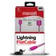 CARGADOR IPHONE LIGHTNING FLAT ROSADO/GRIS