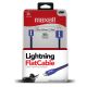 CARGADOR IPHONE LIGHTNING FLAT AZUL/NEGRO