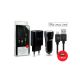Kit Cable Lightning + Cargador 220V + 12V Microlab