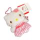 Llavero Hello Kitty con vestido rallas y flor
