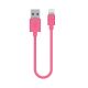 CABLE LIGHTNING IPHONE 5 15CM ROSA BELKIN