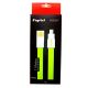 Cable USB a Iphone 1mt Fujitel-verde