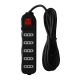 ALARGADOR 5 MTS MÚLT.C/SWITCH, 5 POSIC.NEGRO