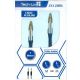 CABLE AUX 3,5 REDONDO, JACK DE NICKEL 1 MTS AZUL TECH-LIVE