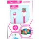 CABLE SPRING MICRO USB 1 MTS ROSADO TECH-LIVE