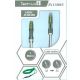 CABLE AUX SPRING, JACK DE NICKEL 1 MTS BLANCO TECH-LIVE