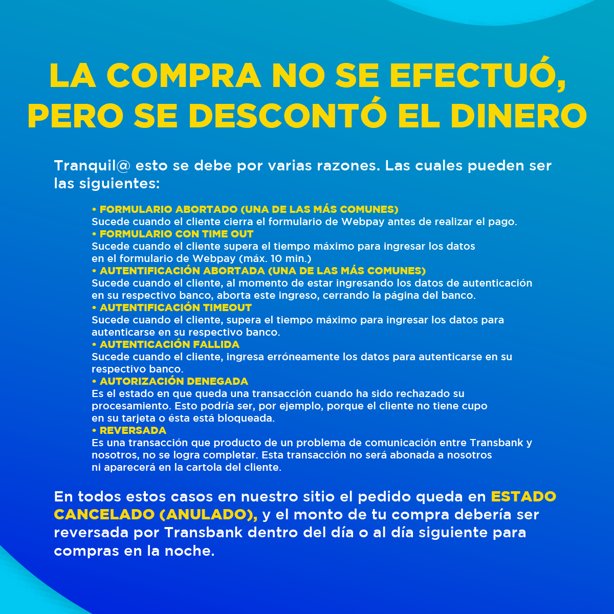 Información ventas web