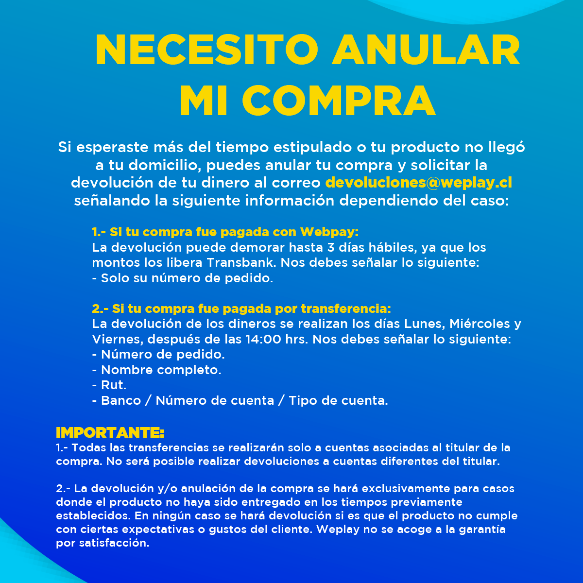 Información ventas web
