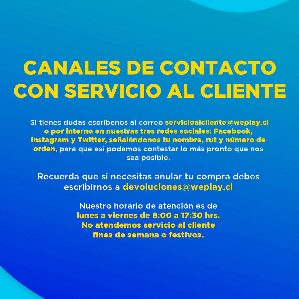 Información ventas web