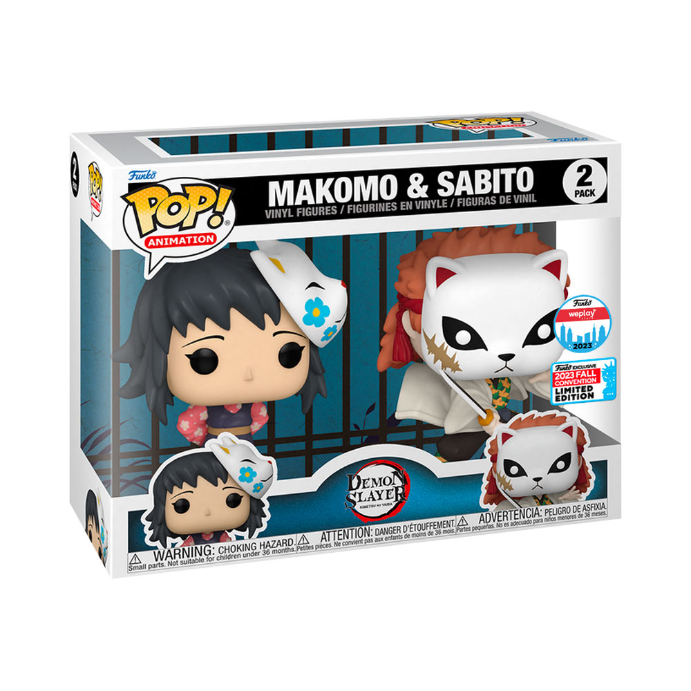 Pack Funko Pop! Demon Slayer Makomo & Sabito - Édition Limitée NYCC 2023 | Figurines Collection
